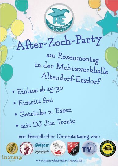 Plakat After-Zoch-Party