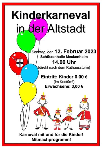 Kinderkarneval Altstadt Prinzengarde