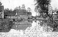 Ansichtskarte der unteren Mühle um 1900.