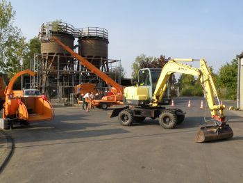 Foto zeigt Maschinen des Baubetriebshofes der Stadt Meckenheim