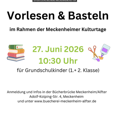 Vorlesen und Basteln in der Bücherbrücke Meckenheim