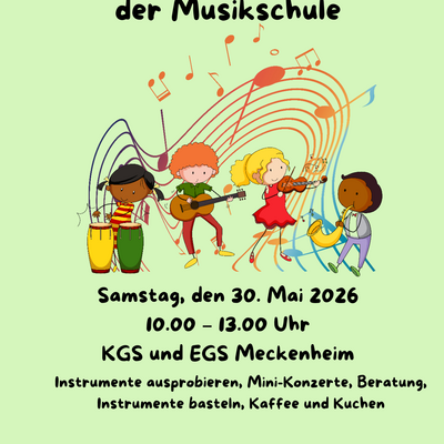 Plakat zum Tag der offenen Tür in der Musikschule am 30. Mai 2026