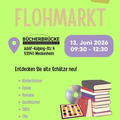 Plakat Bücherbrücke Flohmarkt 2026