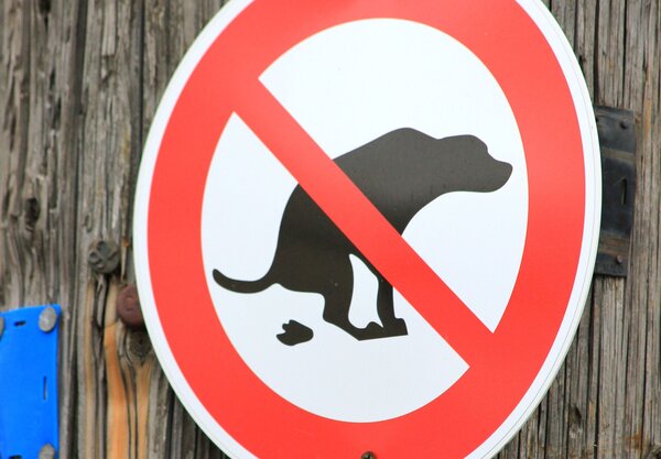 Hund Kot Schild