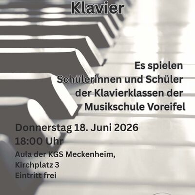 Plakat Klavierkonzert Musikschule Voreifel
