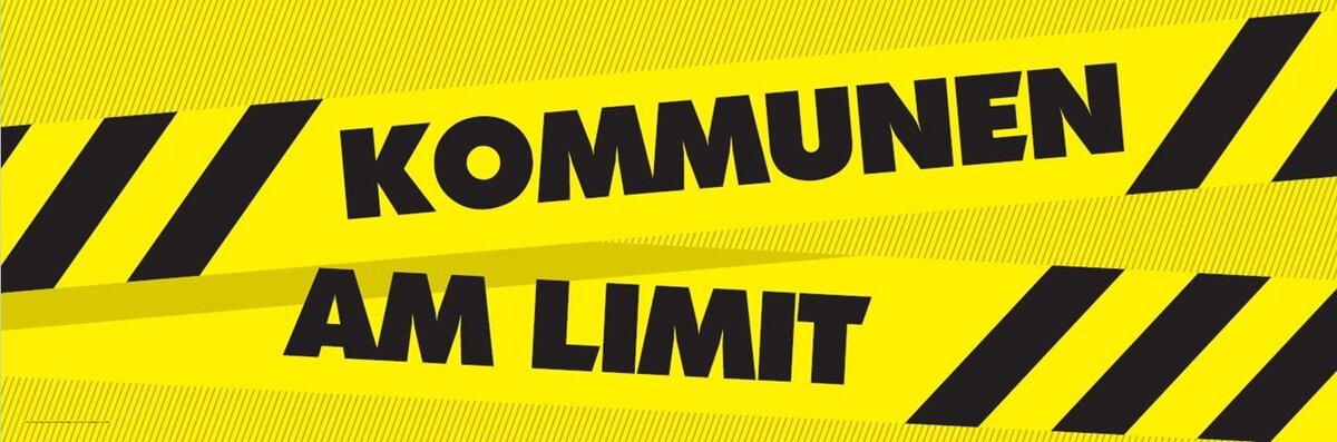 Logo Kommunen am Limit in gelb mit schwarzer Schrift