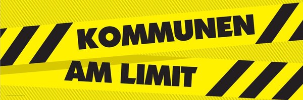 Logo Kommunen am Limit in gelb mit schwarzer Schrift