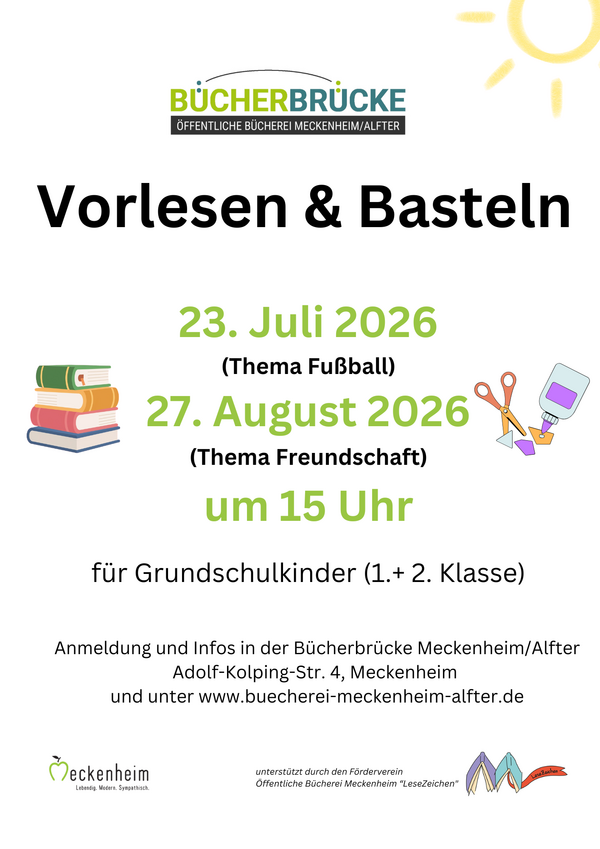Bild vergr&ouml;&szlig;ern: Vorlesen und Basteln Sommerferien