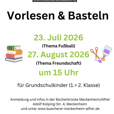 Vorlesen und Basteln Sommerferien