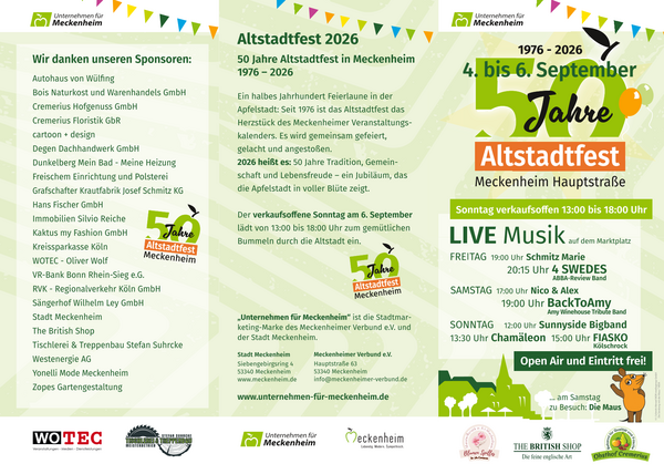 Bild vergr&ouml;&szlig;ern: Programmflyer Altstadfest 2026-Seite 1
