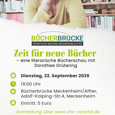 Zeit für neue Bücher – eine literarische Bücherschau mit Dorothee Grütering