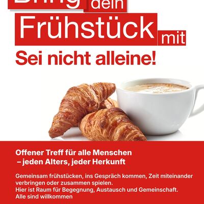 Bring dein Frühstück mit- Sie nicht alleine!