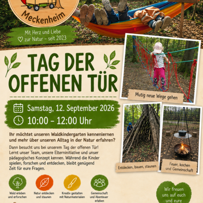 Plakat Tag der offenen Tür im Waldkindergarten 2026