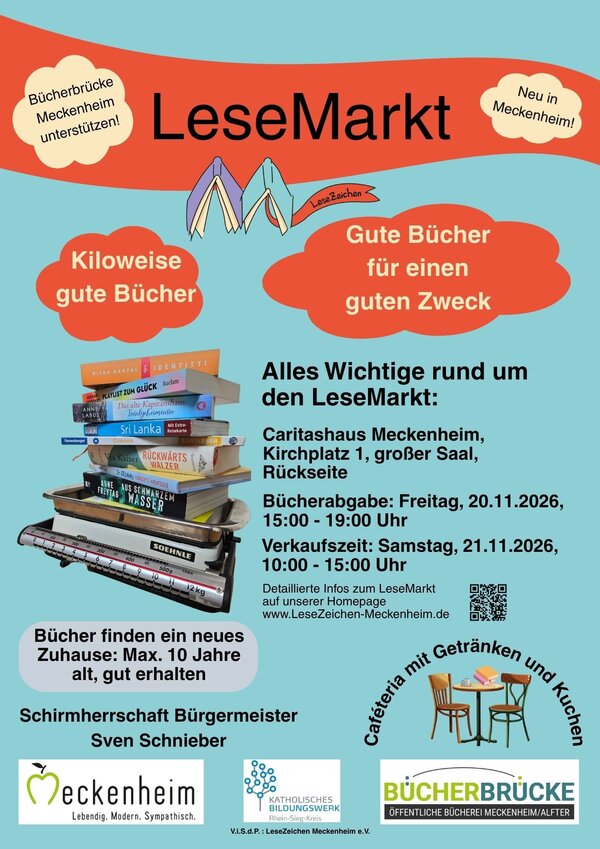Bild vergr&ouml;&szlig;ern: Ankündigungsplakat LeseMarkt Meckenheim
