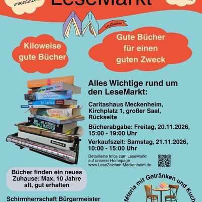 Ankündigungsplakat LeseMarkt Meckenheim