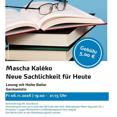 Mascha Kaléko - Neue Sachlichkeit für Heute