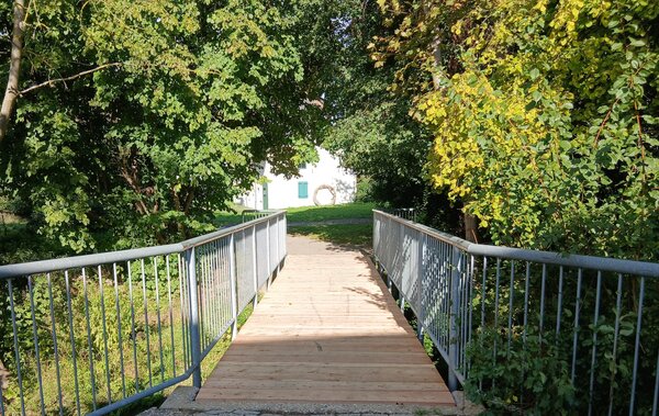 Bild vergr&ouml;&szlig;ern: Sanierte Brücke an der Oberen Mühle