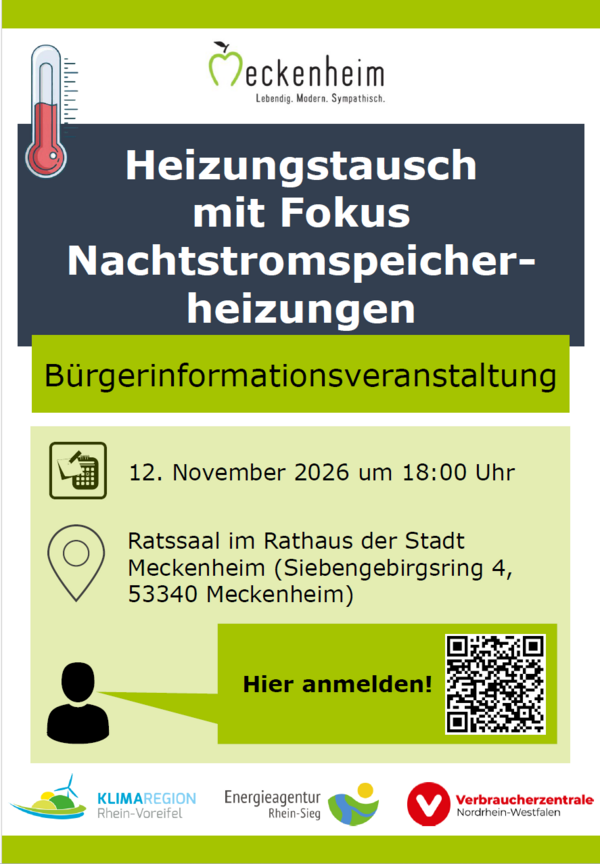 Bild vergr&ouml;&szlig;ern: Bürgerinformationsveranstaltung zum Thema Heizungstausch mit besonderem Fokus auf Nachtstromspeicherheizungen